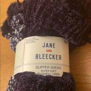 2-pk Slipper socks, Oh WOW! Fluffy warm & stylish!